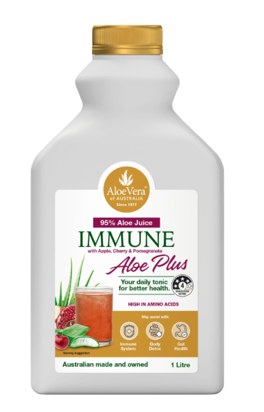 Aloe Vera of Australia Aloe Juice Immune with Apple, Cherry & Pomegranate 1L