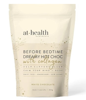 At Health Australia Before Bedtime Dreamy Hot Choc with Collagen White Chocolate 250g