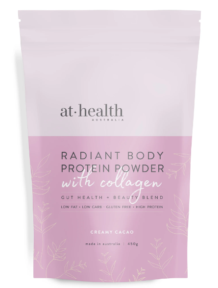 At Health Australia Radiant Body Protein Powder with Collagen Creamy Cacao 450g