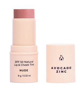 Avocado Zinc SPF50 Natural Lip & Cheek Tint - Nude
