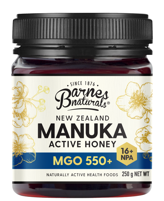 Barnes Naturals New Zealand Manuka Active Honey MGO 550+ NPA 16+ 250g