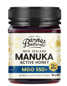 Barnes Naturals New Zealand Manuka Active Honey MGO 550+ NPA 16+ 500g