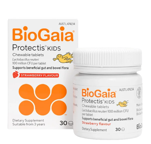BioGaia Protectis Kids Probiotic Chewable Tablets Strawberry 30 Pack