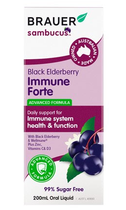 Brauer Sambucus Black Elderberry Immune Forte Adults 200ml