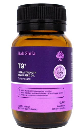 Hab Shifa TQ+ Ultra Strength Black Seed Cold Pressed Oil 60Caps