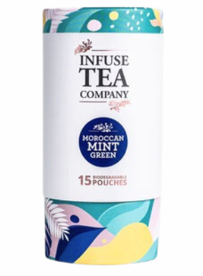 Infuse Tea Company Moroccan Mint Green Tea Pouches 15 Pack
