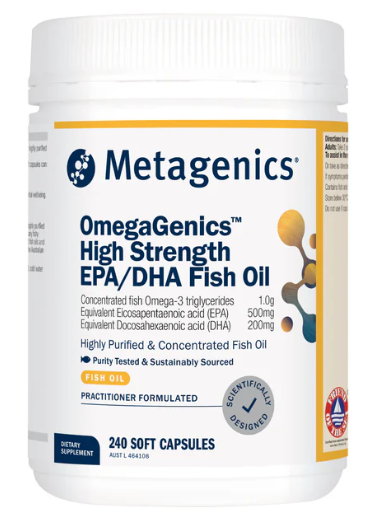 Metagenics OmegaGenics High Strength EPA/DHA Fish Oil 240Caps