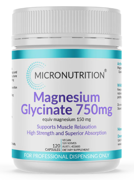 Micronutrition Magnesium Glycinate 750mg 120Caps