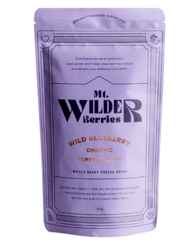 Mt. Wilder Berries Certified Organic Wild Blueberry Super Powder 100g