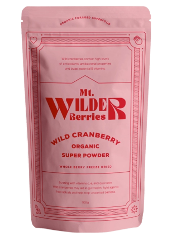 Mt. Wilder Berries Wild Cranberry Organic Super Powder 100g