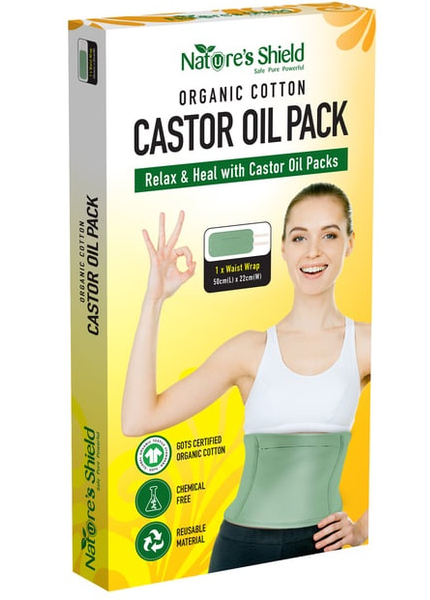Nature's Shield Organic Cotton Castor Oil Waist Wrap