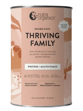 Nutra Organics Thriving Family Protein Double Choc 450g