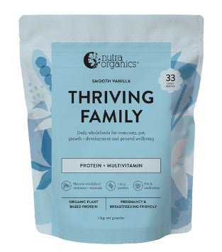 Nutra Organics Thriving Family Protein Smooth Vanilla 1kg