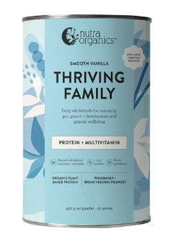 Nutra Organics Thriving Family Protein Smooth Vanilla 450g