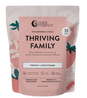 Nutra Organics Thriving Family Protein Strawberries & Cream 1kg