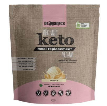 Proganics Organic Keto Meal Replacement Vanilla 700g