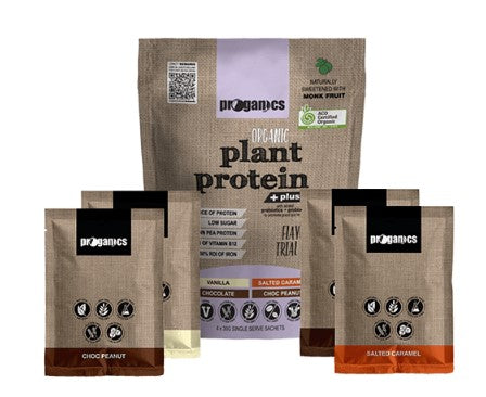 Proganics Organic Plant Protein Plus Flavour Pack 4x Sachets