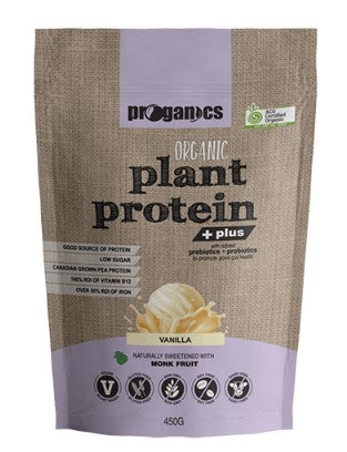 Proganics Organic Plant Protein Plus Vanilla 450g