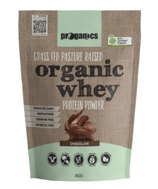 Proganics Organic Whey Protein Powder Chocolate 450g