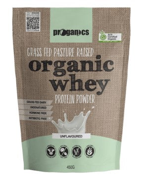 Proganics Organic Whey Protein Powder Unflavoured 450g