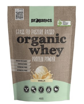 Proganics Organic Whey Protein Powder Vanilla 450g