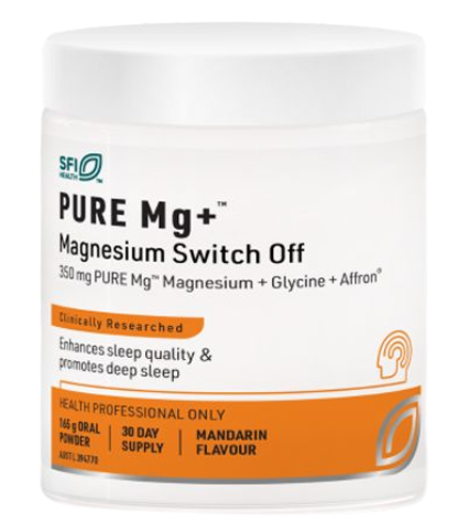 SFI Health Pure Mg+ Magnesium Switch Off 165g