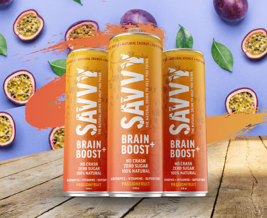 Savvy Brain Boost Passionfruit 330ml 12x Pack