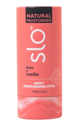 Slo Naturals Body Moisturising Stick Rose + Vanilla 60g