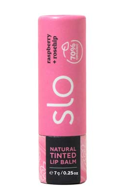 Slo Naturals Lip Balm Raspberry + Rosehip 7g