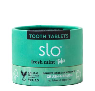 Slo Naturals Natural Tooth Tablets Fresh Mint 32g