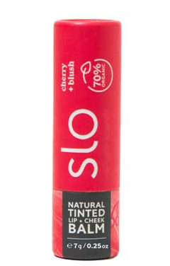 Slo Naturals Tinted Lip & Cheek Balm Cherry + Blush 7g