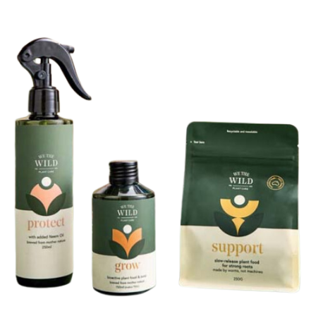We The Wild Plant Care Organic Essential Plant Care Trio
