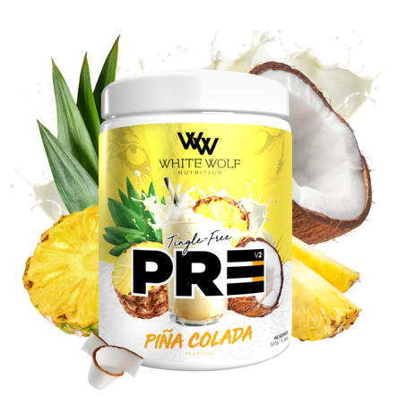 White Wolf Nutrition Tingle-Free PRE Workout Pina Colada 320g