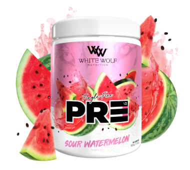 White Wolf Nutrition Tingle Free PRE Workout Sour Watermelon 320g
