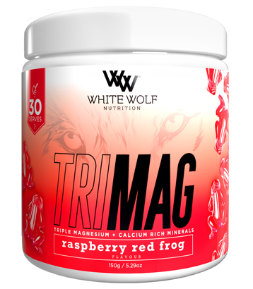 White Wolf Nutrition TriMag Triple Magnesium + Calcium Mineral Blend Raspberry Red Frog 150g