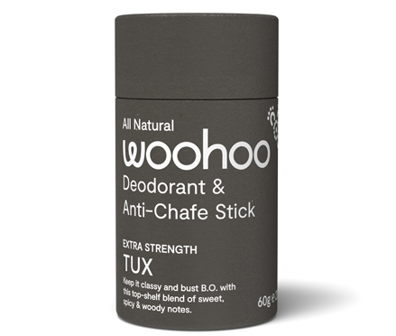 Woohoo Natural Deodorant & Anti Chafe Stick - Tux 60g