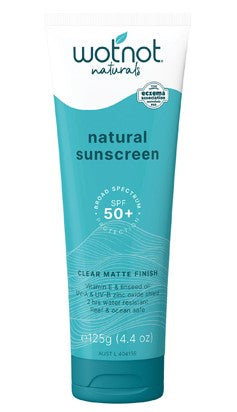 WotNot Natural Sunscreen SPF50+ Clear Matte Finish 125g