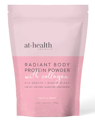 At Health Australia Radiant Body Protein Powder with Collagen Vanilla Bean 900g