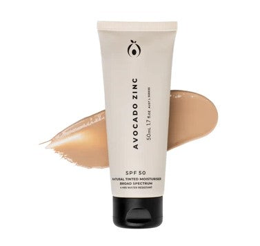 Avocado Zinc SPF50 Tinted Moisturiser Light 50ml