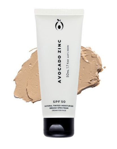 Avocado Zinc SPF50 Tinted Moisturiser Medium-Dark 50ml