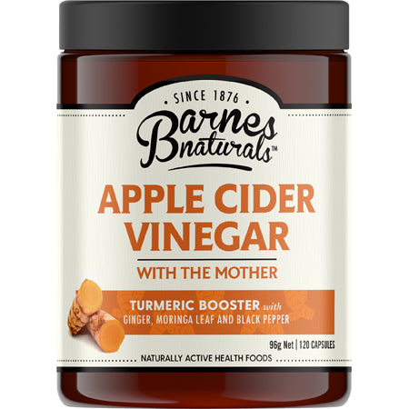 Barnes Naturals Apple Cider Vinegar Turmeric Booster 600mg 120Caps