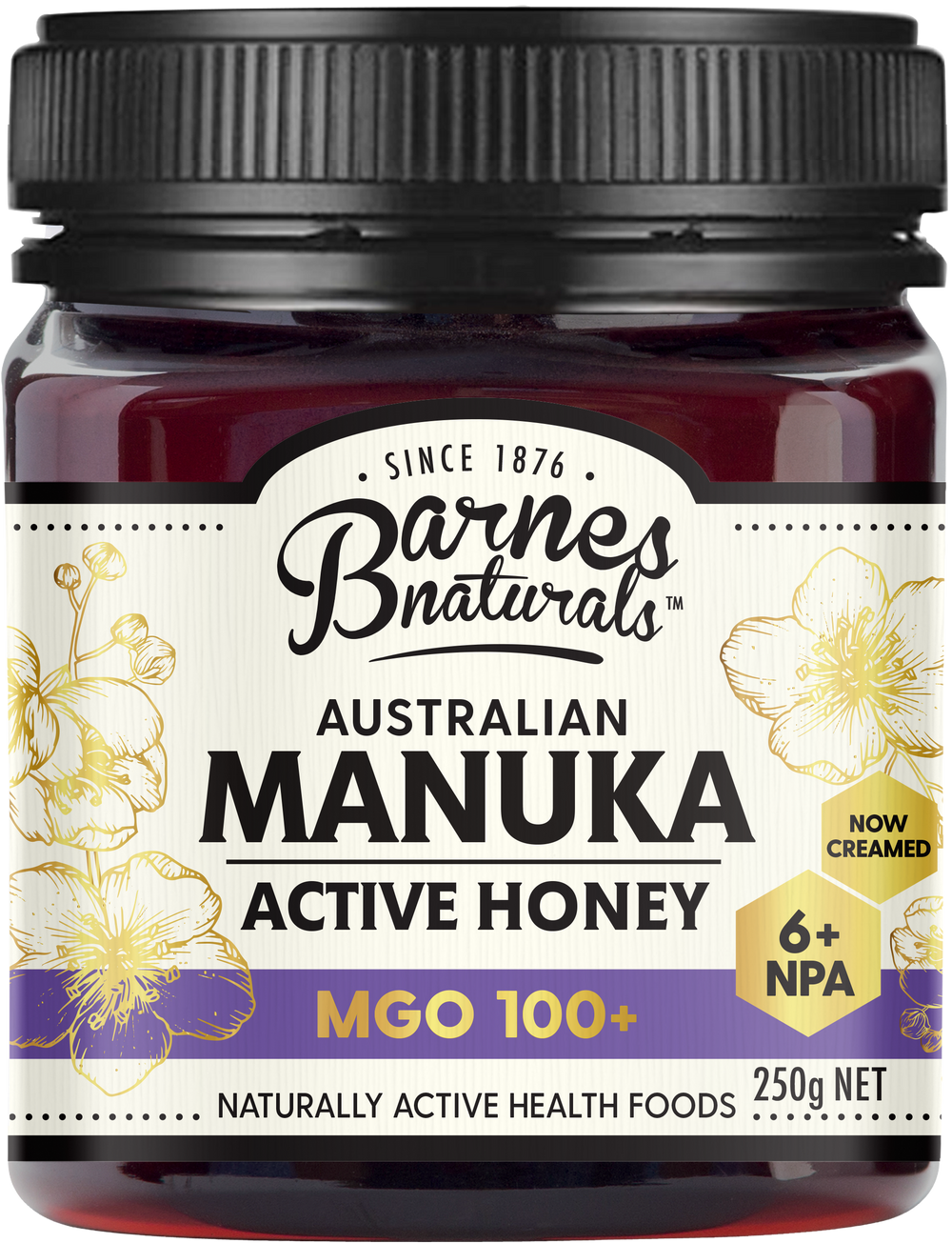Barnes Naturals Australian Manuka Active Honey MGO 100+ NPA 6+ 250g - Luxe Tribe Wellness Dispensary