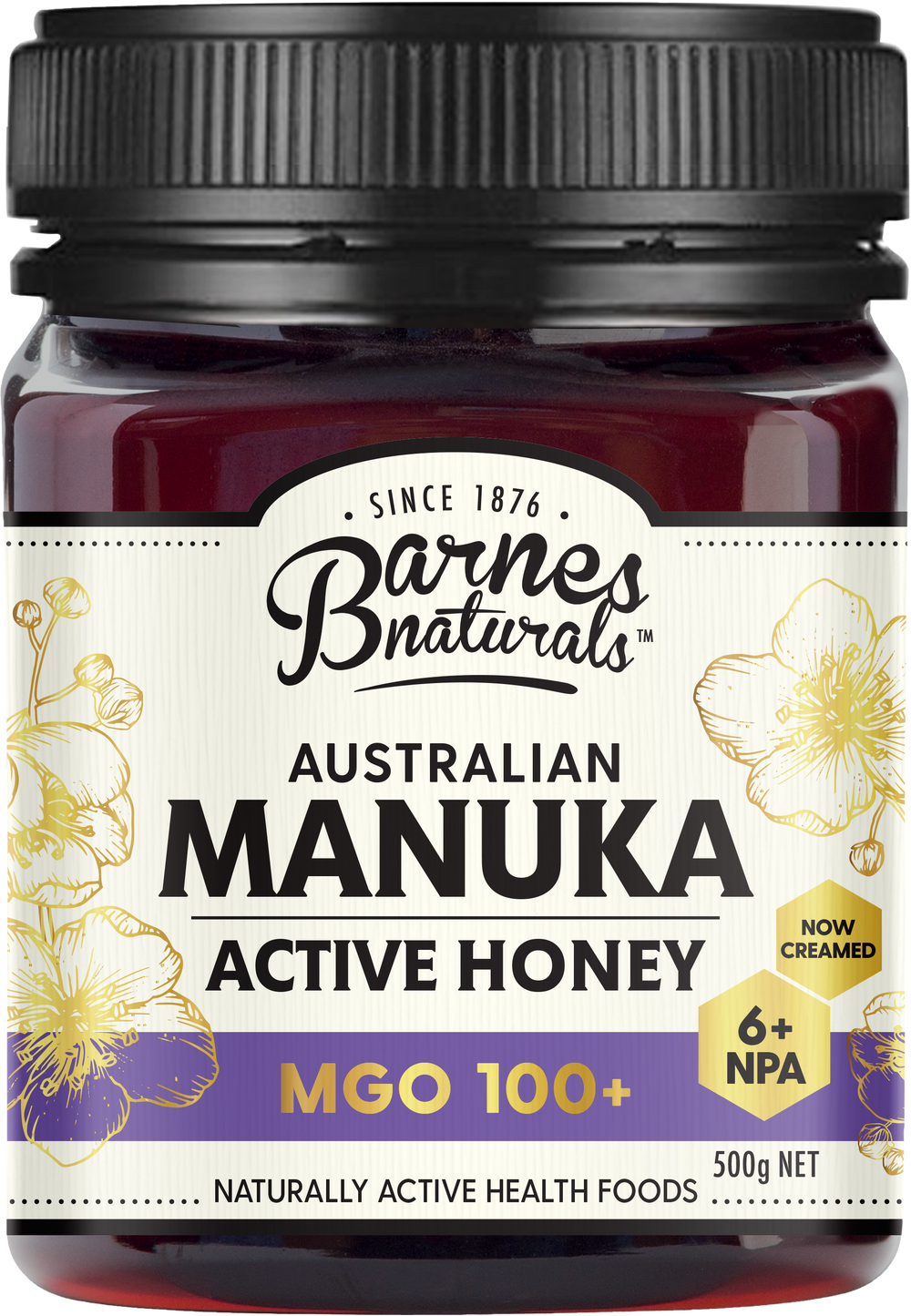 Barnes Naturals Australian Manuka Active Honey MGO 100+ NPA 6+ 500g - Luxe Tribe Wellness Dispensary