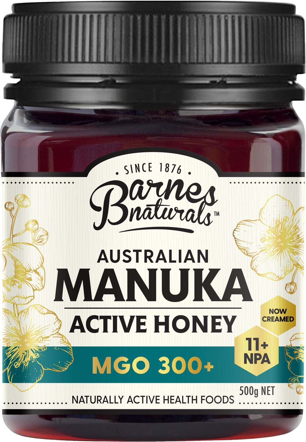 Barnes Naturals Australian Manuka Active Honey MGO 300+ NPA 11+ 500g - Luxe Tribe Wellness Dispensary