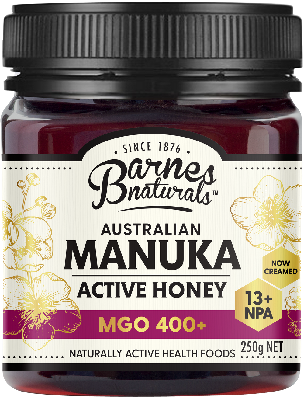 Barnes Naturals Australian Manuka Active Honey MGO 400+ NPA 13+ 250g - Luxe Tribe Wellness Dispensary