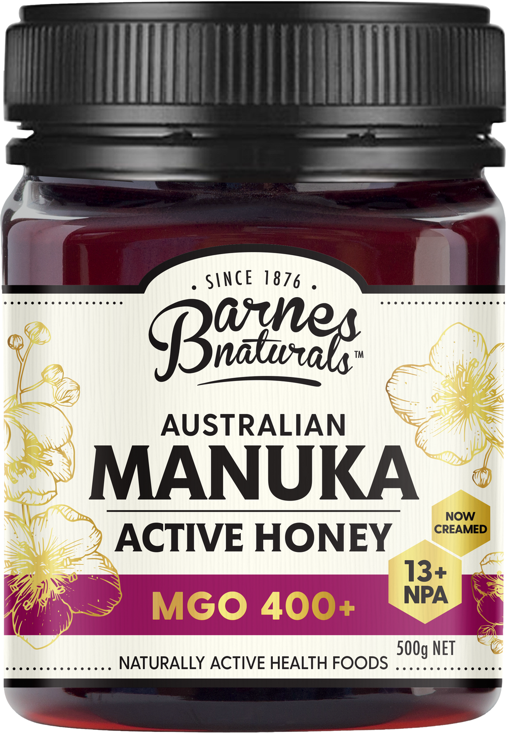 Barnes Naturals Australian Manuka Active Honey MGO 400+ NPA 13+ 500g - Luxe Tribe Wellness Dispensary