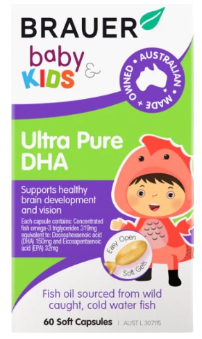 Brauer Baby & Kids Ultra Pure DHA 60Caps