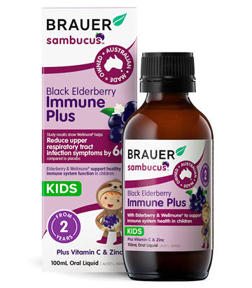 Brauer Sambucus Black Elderberry Immune Plus for Kids 100ml