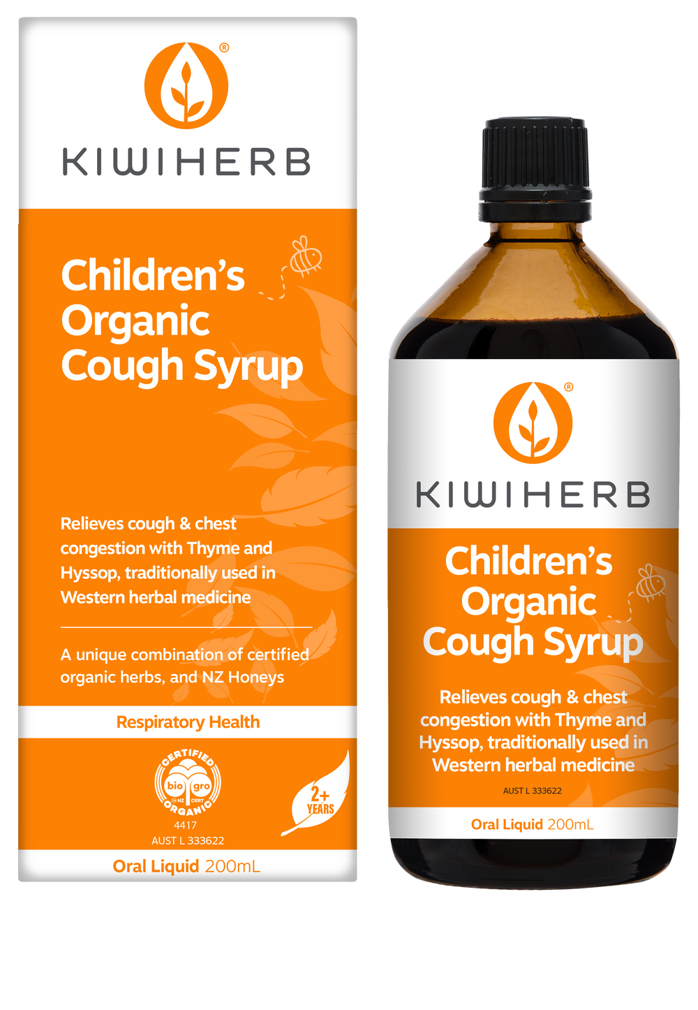 Kiwiherb Children's Organic Cough Syrup 200ml