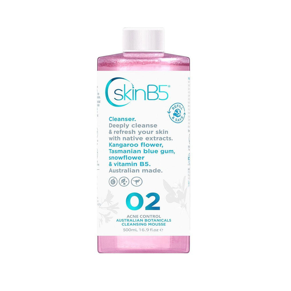 Skin B5 Acne Control Australian Botanicals Cleansing Mousse 500ml ANY 3x LESS 5% - Luxe Tribe Wellness Dispensary